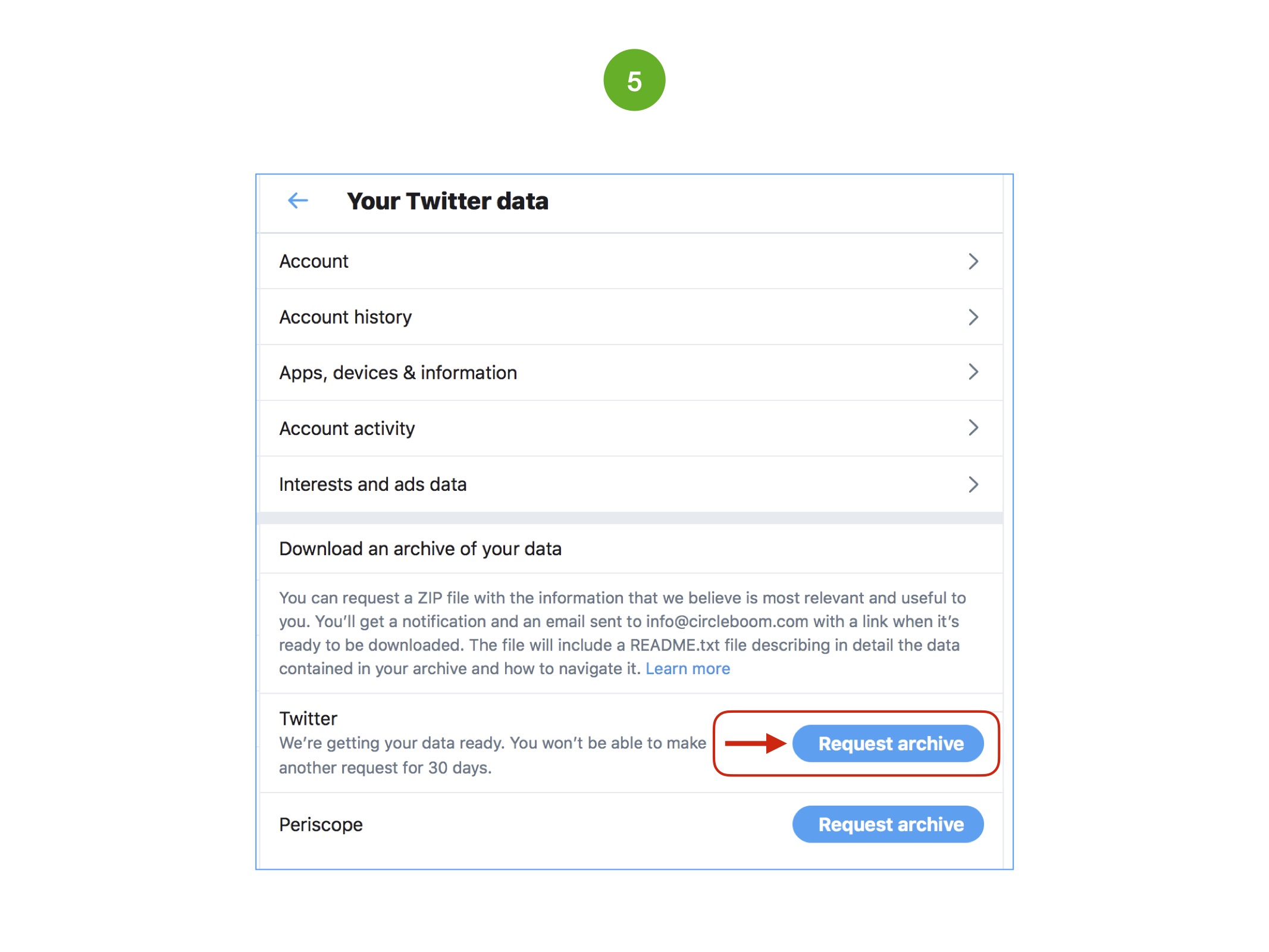 How to download my Twitter history archive